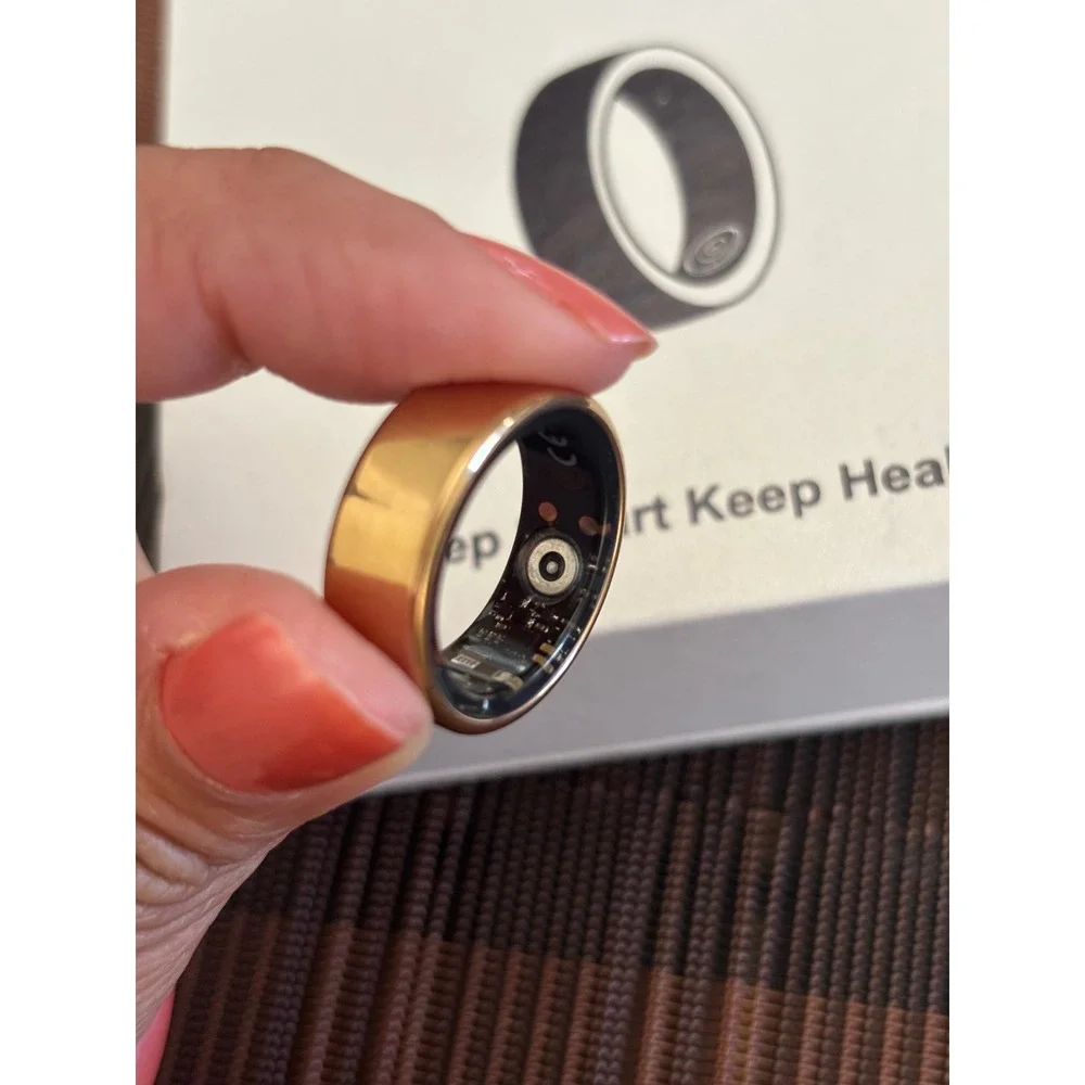 Generic Smart Health Tracker Ring Size 8 Rose Gold Heart Rate Sleep Monitor